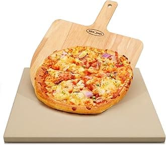 16" x 14" Rectangular Pizza Stone with peel