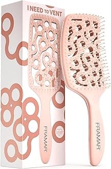 Professional Vented Hair Brush Women – Wet Hair Brush For Blow Drying, Hairbrushes For Women, Hairbrush, Vent Brush, Vented Design For Faster Blow Drying – Champagne