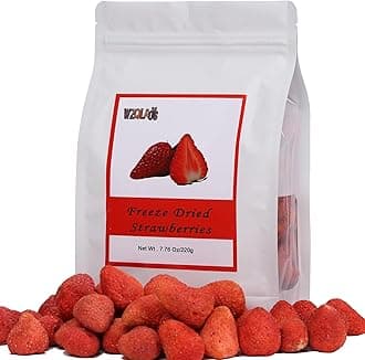 Freeze Dried Whole Strawberries 7.76OZ,Dehydrated Frozen Fruit Snacks Adults Kids Camping Food, No Added Sugar
