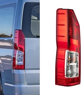 Fits 2019 2020 2021 2022 2023Toyota Hiace Tail Light Assembly, Left Driver Replacement, Halogen Rear Tail Brake Lights Lamp, SBP-BP4231-1