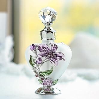 YU FENG Refillable Empty Flower Crystal Perfume Bottle Handmade Home Decor Lady Holiday Gift