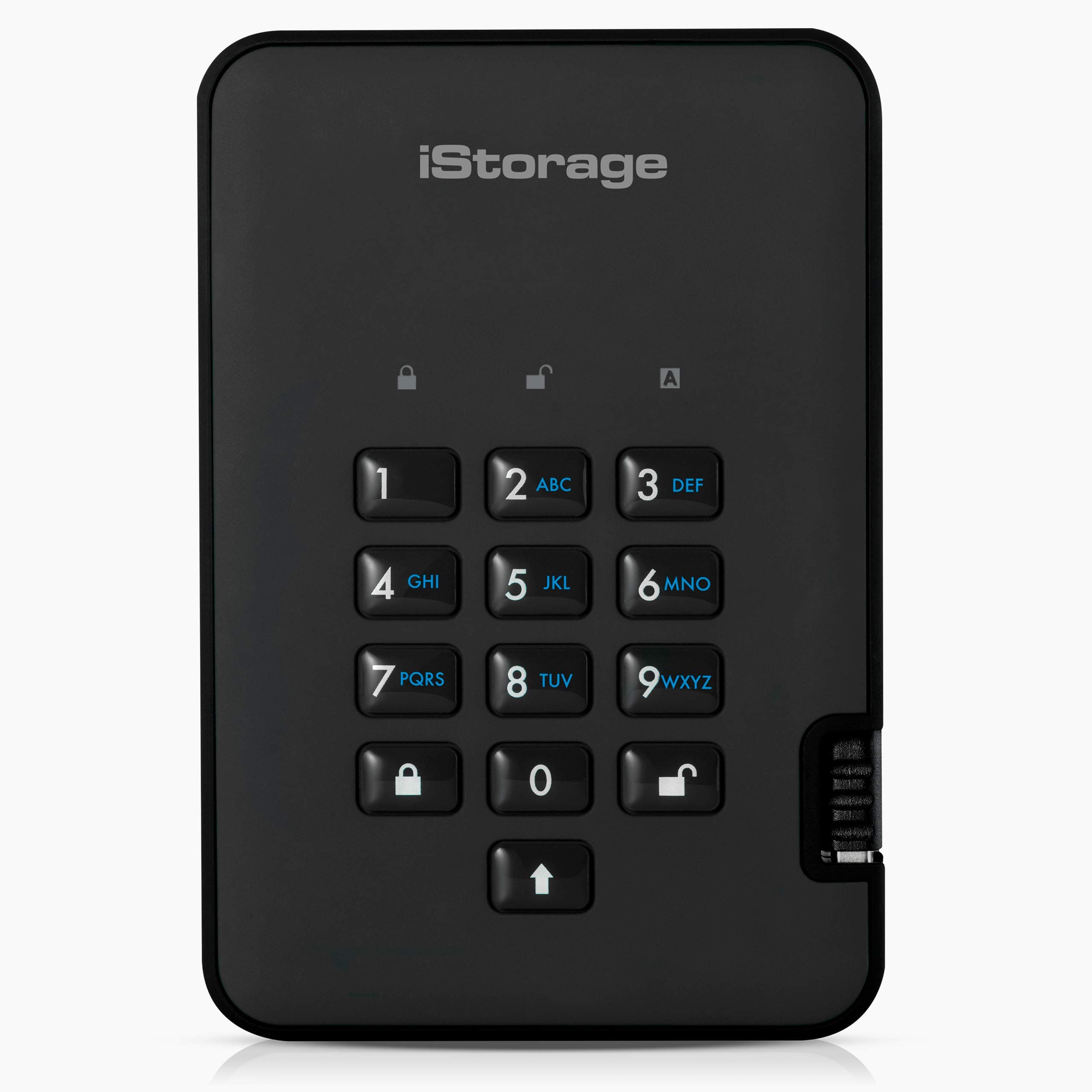 iStorage diskAshur2 HDD 2 TB - Secure Portable Hard Drive - Password Protected, Dust/Water-Resistant, Hardware Encryption IS-DA2-256-2000-B