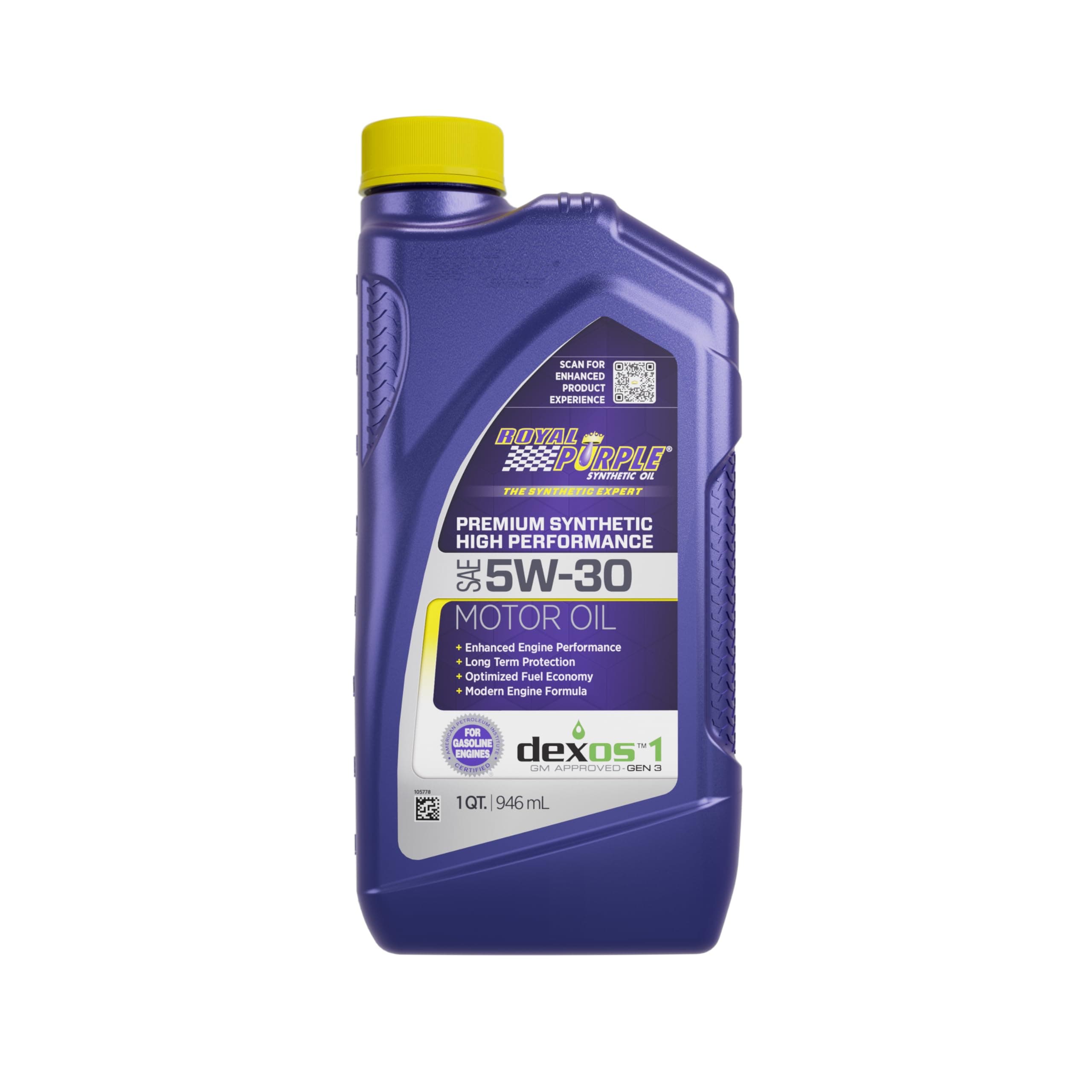 01530 API-Licensed SAE 5W-30 High Performance Synthetic Motor Oil - 1 qt.