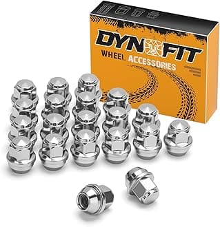 Dynofit 12mmx1.5 OEM Lug Nuts for 2012-2021 Fusion,2013-2025 Escape,2009-2018 Focus,One-Piece Style Stock Wheel Nuts Replace for MKC MKZ Factory Nut, Compatible with Ford Lincoln,Work on AL/Steel Rim