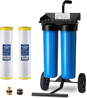 iSpring Spotless Water System for Car Wash, Deionized Water System with Rolling Cart, Spot Free Solutions for All Vehicles, Motorcycles, RV, Bikes, Boats, Yachts, and Windows, Model: WGB22BD