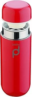 DrinkPod Vacuum Insulated Flask, Stainless Steel, Red, 200ml