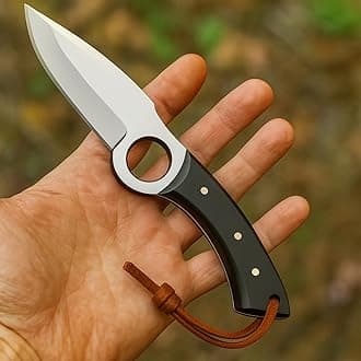Fixed Blade Hunting Knife Stainless Steel Drop Point Blades Predator Hunter Heavy Duty Pocket Knives Sheath Included for EDC Outdoor Camping Survival