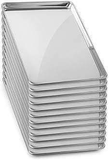 18" x 26" Commercial Grade Aluminum Cookie Sheet Baking Tray Pan Full Sheet - 12 Pans