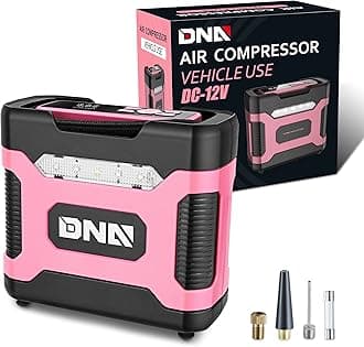 DNA MOTORING TOOLS-00212 Pink 12V DC Digital Tire Inflator Portable Air Compressor with Pressure Gauge for Cars, Bicycles, Motorcycles,Balls