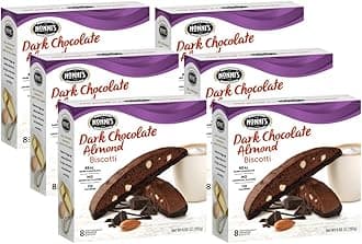 Biscotti, Dark Chocolate Almond, 6 Boxes, 48 Biscotti Total