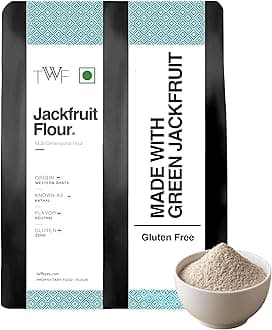 TWF Raw Jackfruit Flour | 1 Kg X 6 | Helps Control Sugar | 100% Kathal Atta | Gluten-Free | Zero Bitterness
