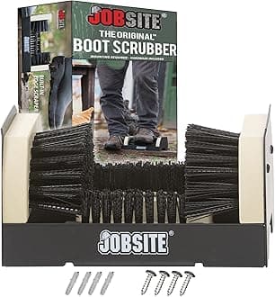 JobSite The Original Boot Scrubber - All Weather Industrial Shoe Cleaner & Scraper Brush, pack of 6