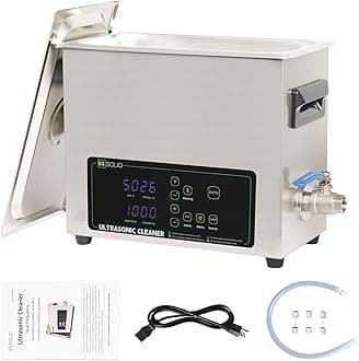 U.S. Solid 6L Ultrasonic Cleaner - 28/40kHz Dual-Frequency Digital Ultrasonic Cleaning Machine with Heater, Timer, and Degas Function