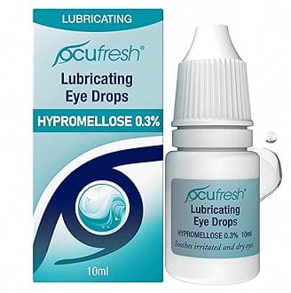 Ocufresh Hypromellose 0.3% Eye Drops | Refresh and Relieve Itchy, Tired & Dry Eyes | Lubricating Eye Drops for Irritated Eyes. Dry Eye ailments | Sterile | 10mL