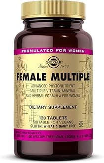 Solgar Female Multiple Advanced Phytonutrient Formula | 120 Tablets | Multivitamin, Mineral, and Herbal Supplement for Women | Non-GMO, Gluten, Wheat & Dairy Free | Suitable for Vegans