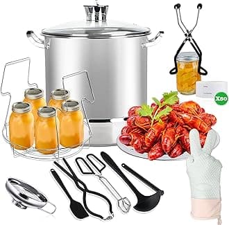 LINMAGCO Canning Supplies Starter Kit - Canning Pot, Water Bath Canner with Lid & Steam Canner with Rack