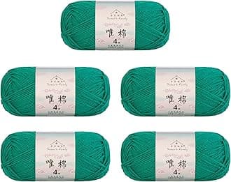 Susan's Family 4 ply 60% Cotton 40% Acrylic Yarn - Soft & Durable - 5 x 50g (1.76oz) - 655 Yards for Knitting & Crocheting - Baby Blankets, Amigurumi, Sweaters & More
