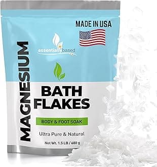 Magnesium Flakes - 1.5 LB Ultra Pure Magnesium Chloride Flakes in Resealable Pack - Use for Bath Soak or Foot Soak - A Better Alternative to Epsom Salt