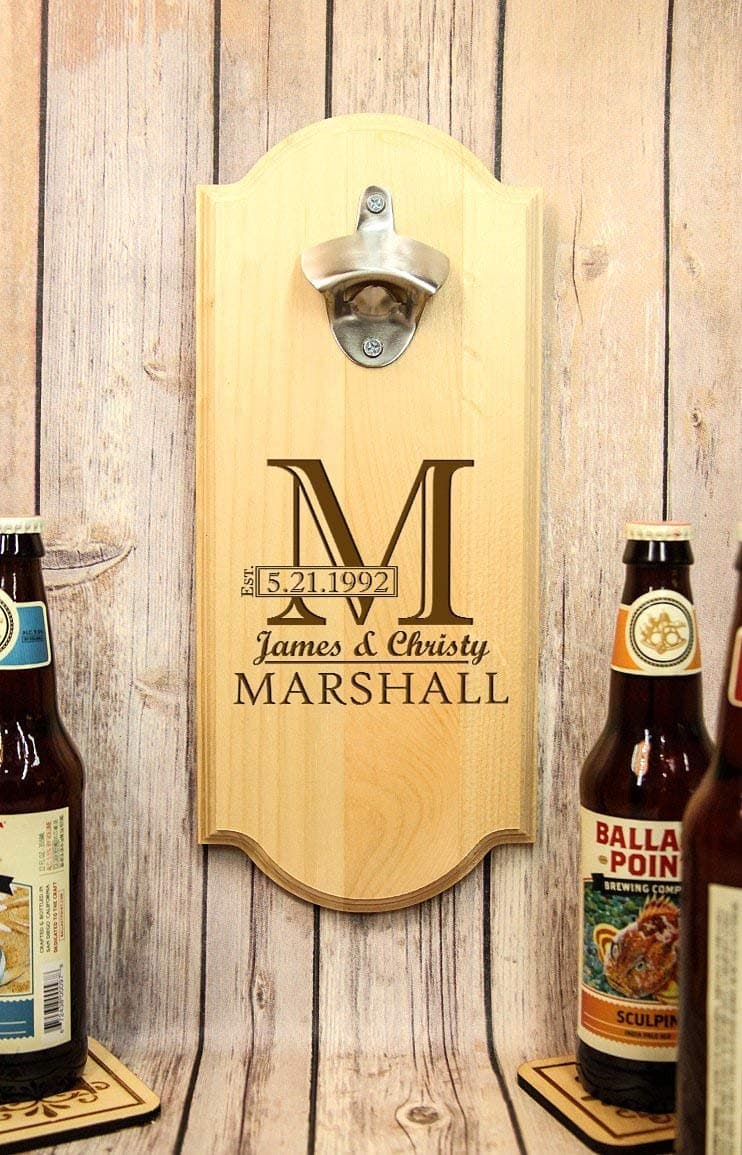 Personalized Bottle Opener - Imprint Initial