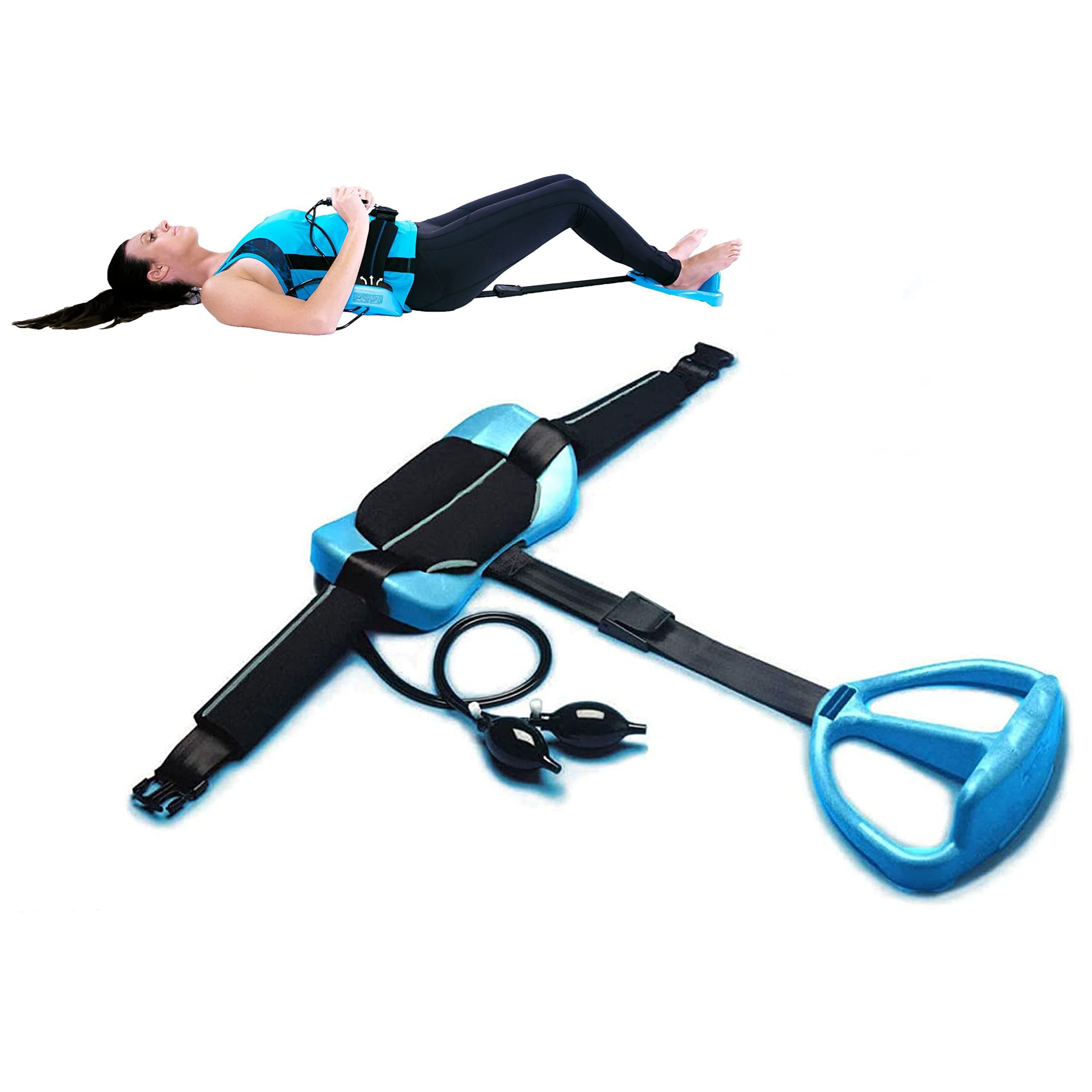 Posture Pump® Penta Vec® Lumbar Decompression Device – Adjustable Lower Back Support for at-Home Spinal Stretching & Disc Hydration