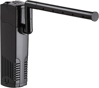 NICREW Aquarium Internal Filter, Submersible Power Filter with Adjustable Waterflow, Aeration System with Sponge Filter for Fish Tanks 10-20 Gallon, 100 GPH, 7W