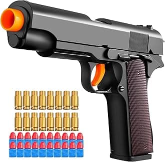 Shell ejecting Soft Bullet Foam Blasters Pellet Ball Pistol Realistic Dart Ha...