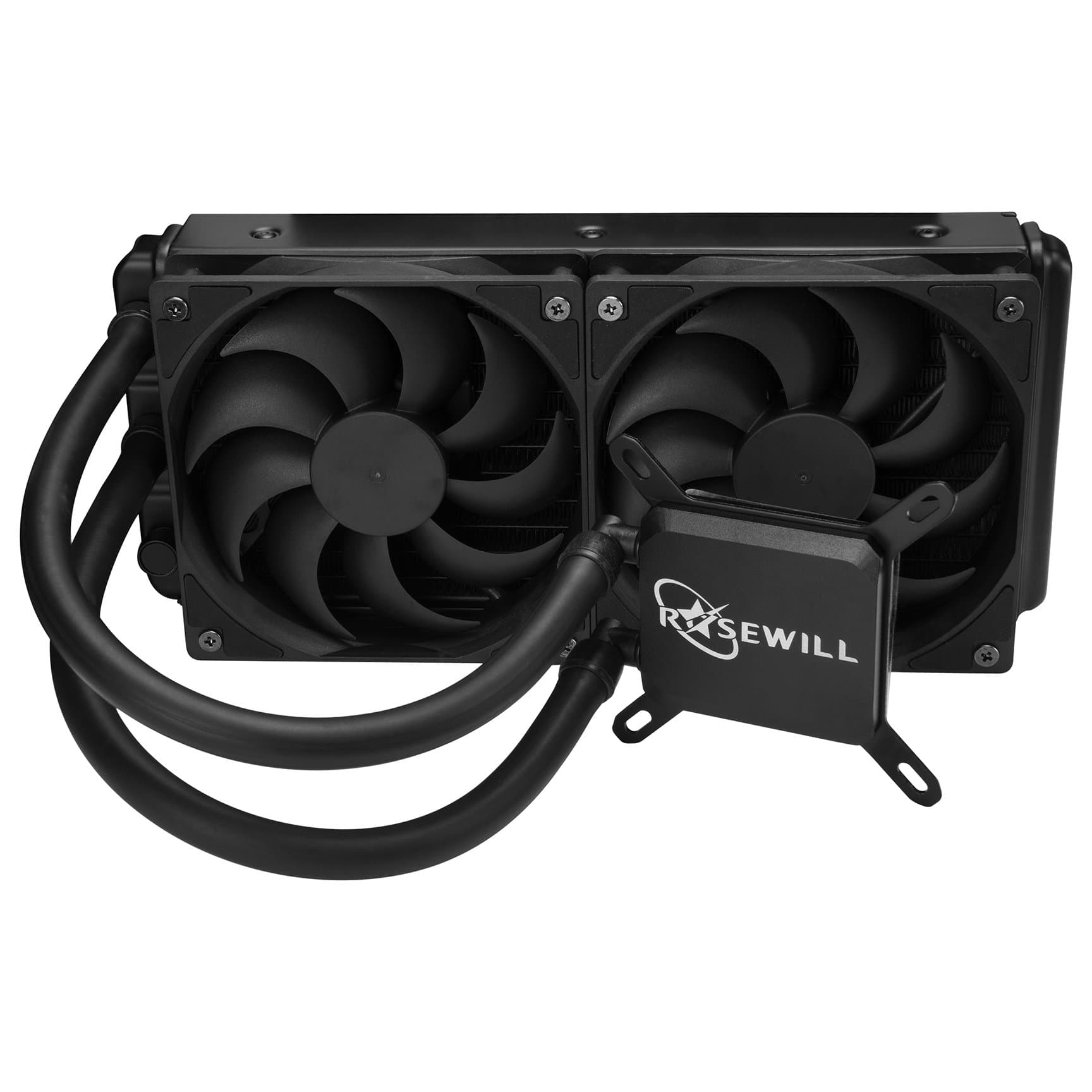 Rosewill CPU Liquid Cooler, Closed Loop PC Water Cooling, Quiet Dual 120mm PWM Fans, Intel LGA 2011/2066/1366/1150/1151/1155/1156/775, AMD AM4/AM3+/AM3/AM2+/AM2/AM1/FM2+/FM1 -PB240