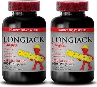 Natural Male Enchantment Pills Increase Size and Length - LONGJACK Size UP (All Natural Formula) - tongkat ali Extract - longjack for Men - tongkat ali Complex - 2 Bottles 120 Capsules