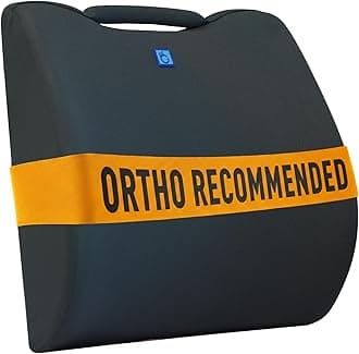 Back Support for Office Chair | Premium High Density Foam Lumbar Pillow | 5-Year-Warranty |Orthopedic Backrest for Lower Back & Sciatica Pain Relief|Ergonomic Desk Chair Cushion(Grey)