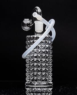 Glass Pipe Glass Oil Pipe Water Bong Glass Oil Burner Pipes Thick Clear Pipe Small Bubbler Bong Mini Oil Dab Rigs For Smoking Bongs (Size: 1)