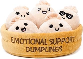 WHAT DO YOU MEME? Emotional Support Dumplings - Plush Dumpling Toy Stuffed Animal