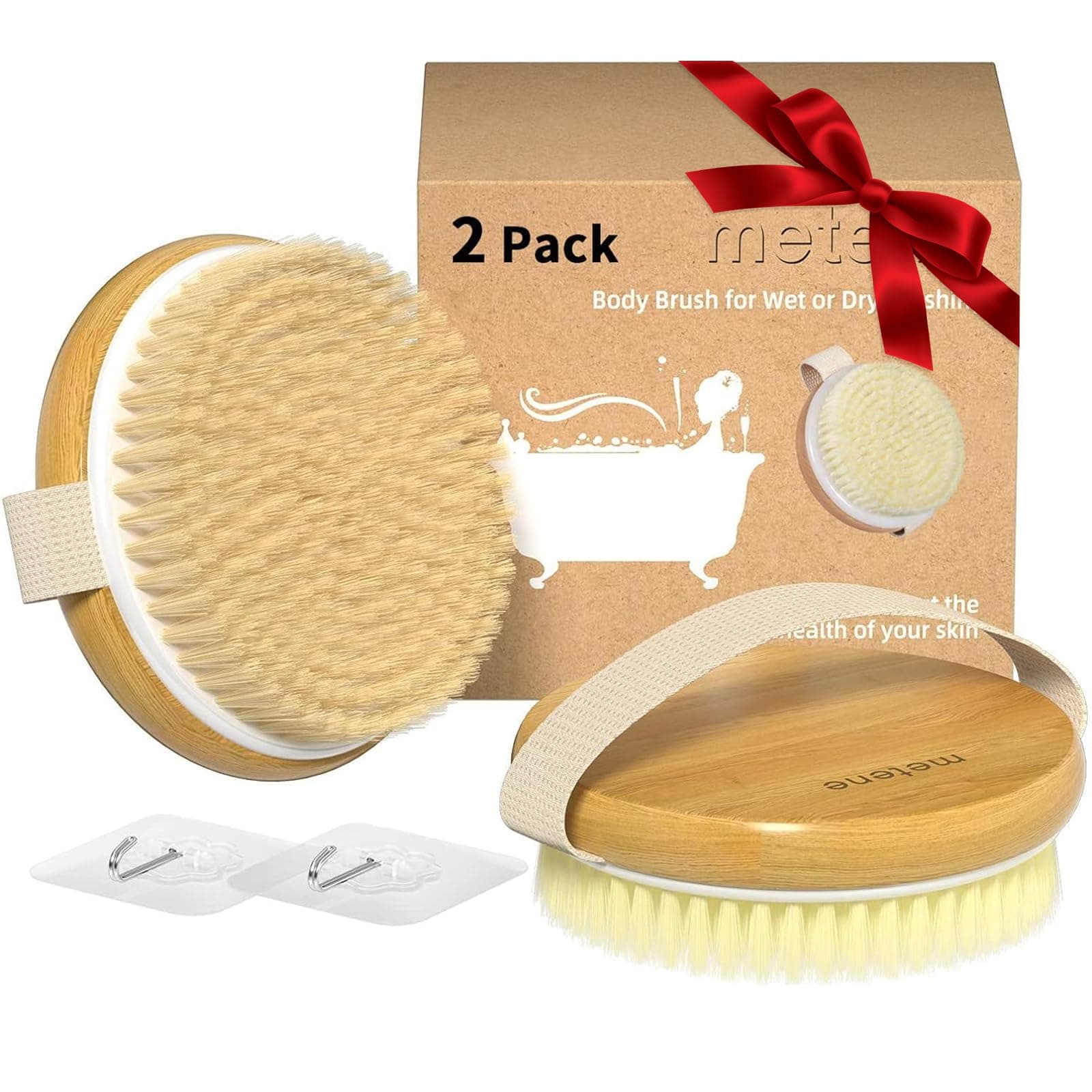 2 Pack Dry Body Brush