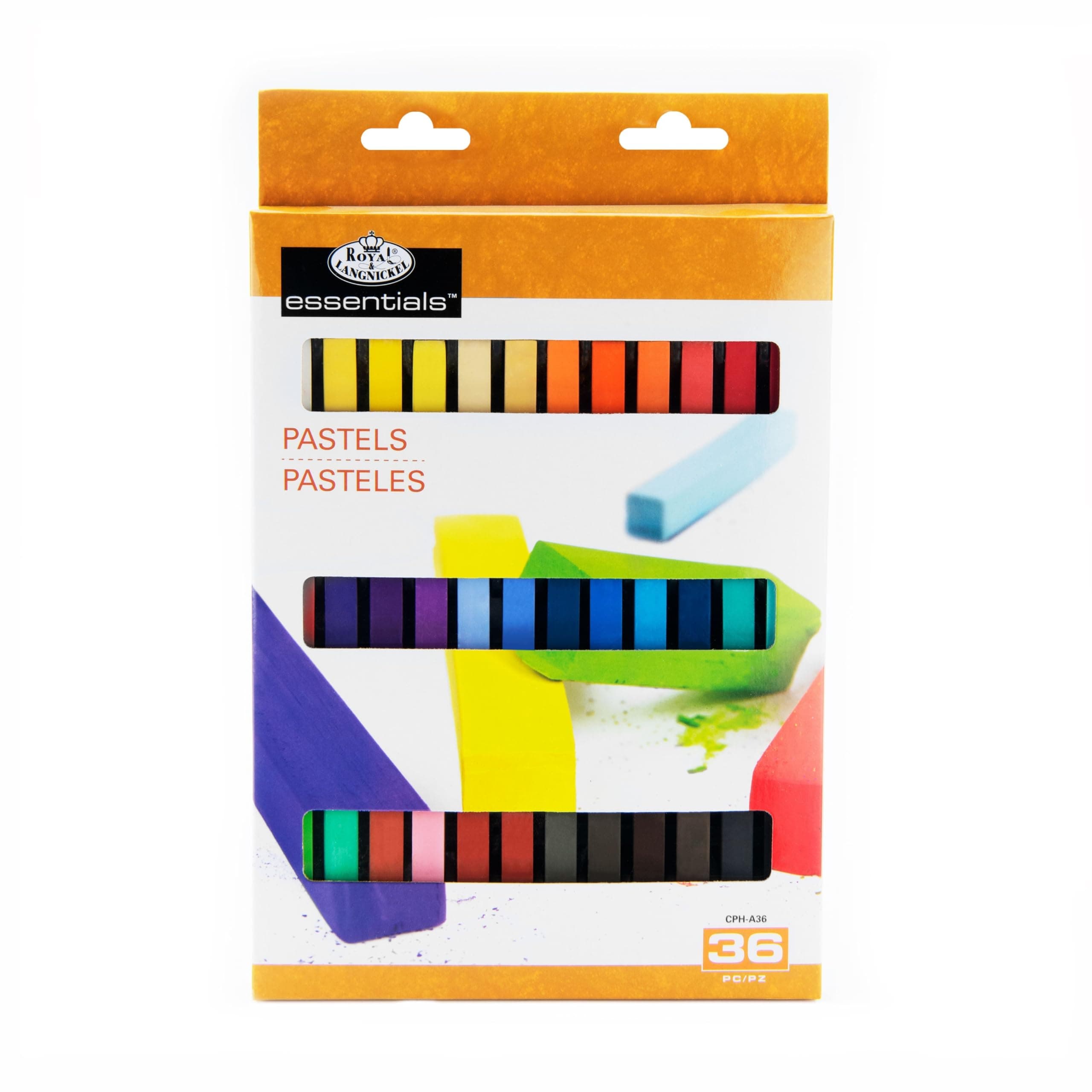 Essentials 36 Soft Square Sketching Pastels Assorted Colours CPH-A36