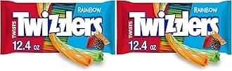 Twists Rainbow Flavored Licorice Style, Chewy Candy Bag, 12.4 oz (Pack of 2)