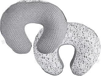 Boppy Nursing Pillow and Positioner—Luxe | Gray Watercolor Brushstrokes Pennydot | Breastfeeding, Bottle Feeding and Baby Support | With Removable Cover in Premium Fabric | Awake-Time Support