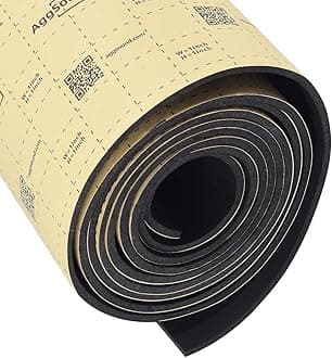 157mil 36sqft Roll Pack Sound Deadener for Car with Aluminum Foil Tape Trim Removal Tool-Auto Closed Cell Foam Noise Deadening Material-Heat Shield Insulation Dampening Mat, Black (YY04PM)