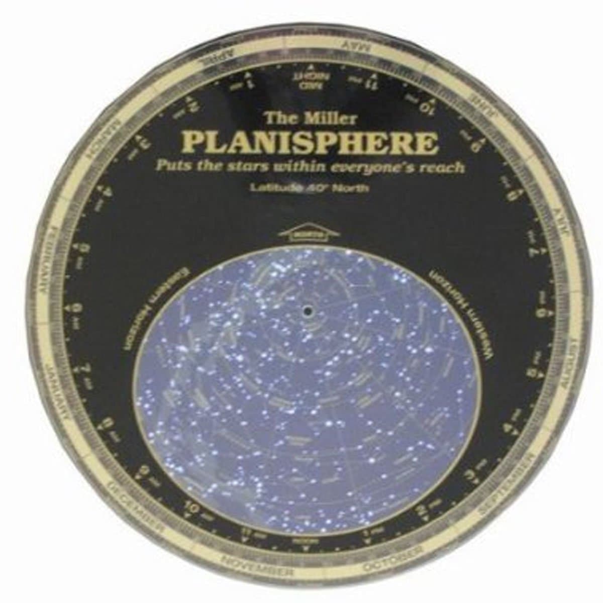 Datalizer Miller Planisphere Star Finder, Size Large - Model 40 degree - for latitudes 35N to 45N
