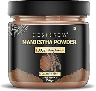 DESICREW Pure & Natural Manjistha Root Powder | Rubia Cordifolia (Indian Madder) Pack Of 1 100 Gm