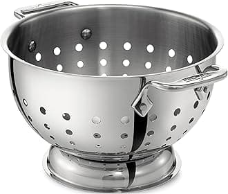 5605C Stainless Steel Dishwasher Safe Colander Kitchen Accessory, 5-Quart, Silver