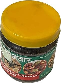 Authentic Nepali Timur Ko Chhop (Szechuan Pepper Pickle) Mixed Of Spices & Red Chilly Powder That Gives Natural Typical Nepali Flavor (Sour Spicy Timur Ko Achar Pickles - 100G By QT Shopping