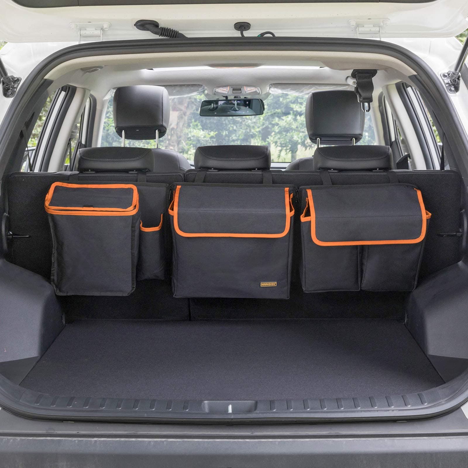 MARKSIGN Deluxe Trunk and Backseat Organizer for Medium or large size SUVs & RVs, Detachable Storage Modules with Built-in Cooler, Patent Pending