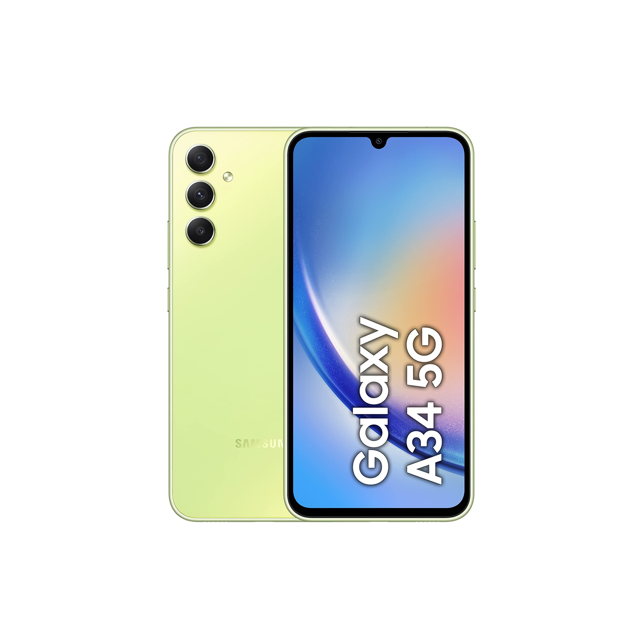 Samsung Galaxy A34 Dual SIM Mobile Phone Android, 8GB RAM, 128GB, Awesome Lime (UAE Version)