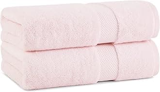 Aston & Arden Egyptian Bath Towels - Pack of 2 - Oversized Ultra Soft Thick & Absorbent, 100% Ringspun Egyptian Cotton Bathroom Towel for Spa, Hotel, 600 GSM, 30 x 54 in, Pink