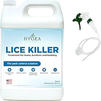 Hygea Natural Lice Spray for Home & Furniture - Natural Treatment for Head Lice - Family & Pet Friendly - Quick Action Against Infestations - Stain & Scent Free Gallon Spray
