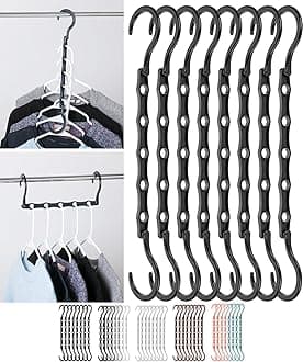 Mr. Pen- Space Saving Hangers, Black, 8 Pack, Clothes Organizers, Shirt Hangers, Magic Closet Space Savers