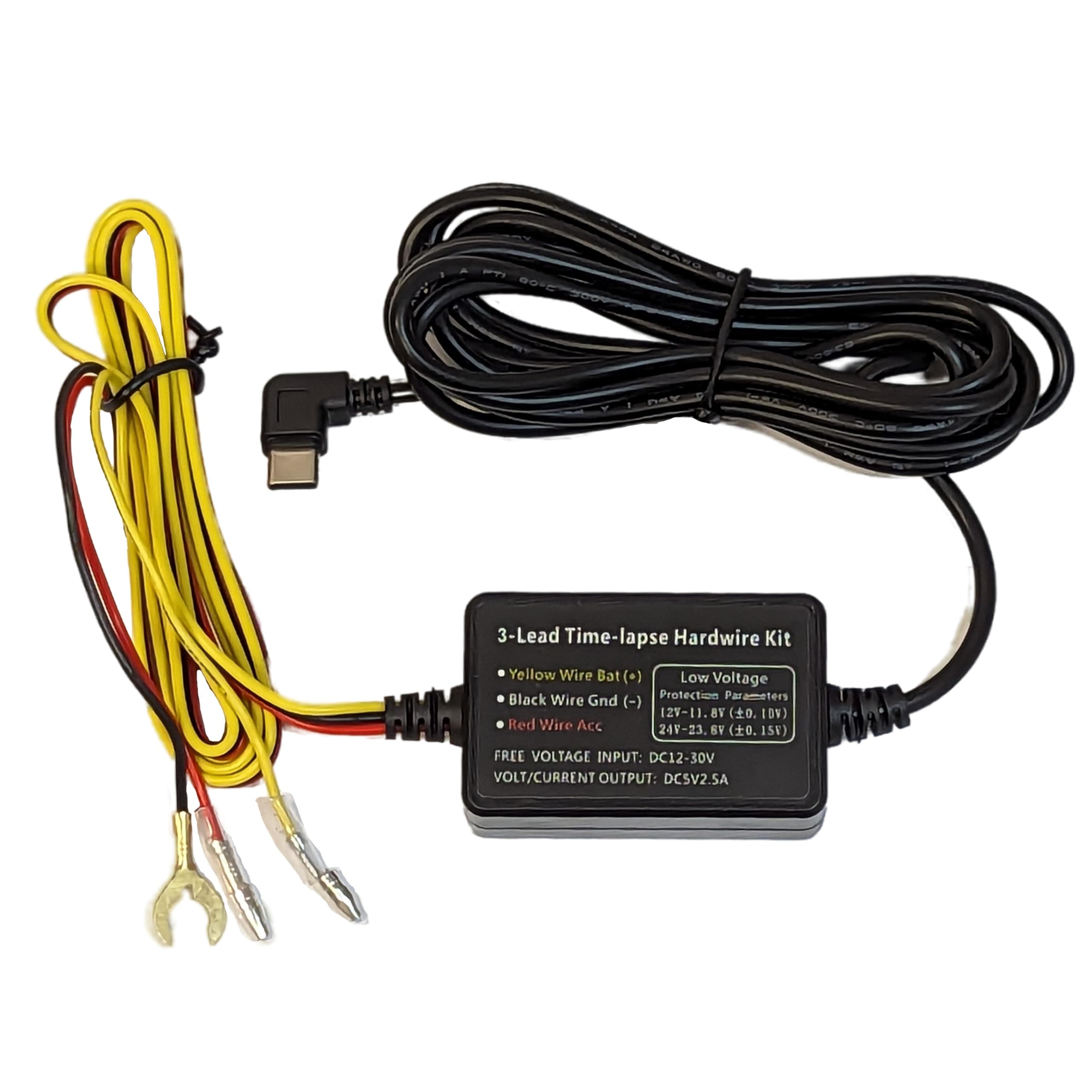 SpySpot Hard Wire Car Kit Power Supply USB-C for Micro Tracker Portable GPS Tracker - Works with GL320MG - Easy Installation - No Recharge Needed - Great for Dash Cams.