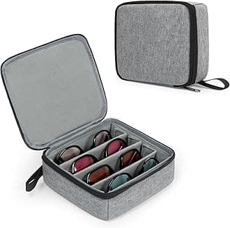 Travel Sunglasses Organizer Glasses Case, 3 Adjustable Slot for Multiple Eyeglasses, Hard Eyewear Box for Men Women