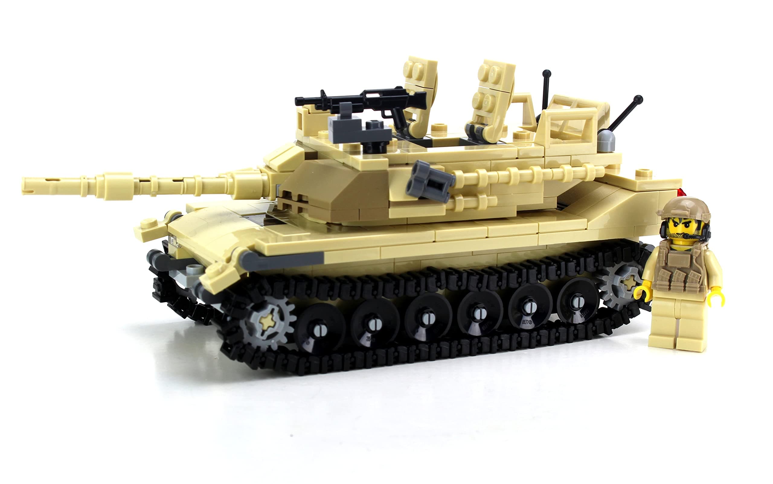 Battle Brick Tan M1 Abrams Main Battle Tank Custom Set