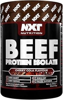 NXT Beef Protein Isolate 540g - High Protein Powder in Natural Amino Acids - Paleo, Keto Friendly - Dairy and Gluten Free | 540g (Cherry Cola)
