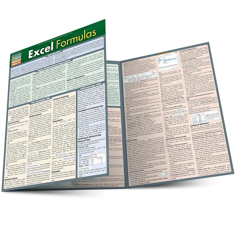 Excel Formulas: QuickStudy Laminated Study Guide (QuickStudy Computer)